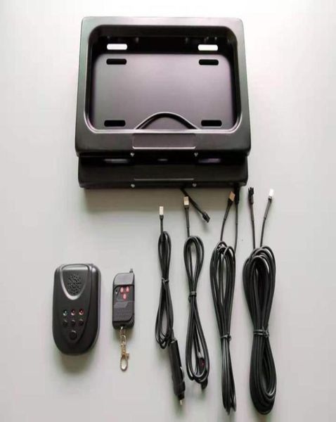 Auto-Sicherheitssystem USA Metall Auto-Fernbedienung Nummernschildhalter Sichtschutzabdeckung Stealth Versteckter Nummernschildrahmen 315 170 258 mm4089596