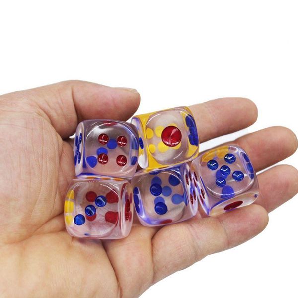 Bomboniera 100 pezzi da gioco 24 mm dadi di cristallo a 6 facce Bomboniera trasparente dadi trasparenti Giochi per bambini Giocattolo educativo per bambini Gioco Mahj Dhisg