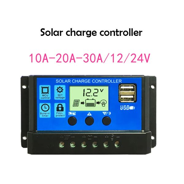 Solare Universale 12V/24V/10A/20A/30A Pannello Batteria Ricaricabile Fotovoltaica Automatica Lampione Solare Controller