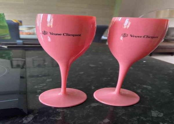 6 pezzi di plastica arancione flute di champagne acrilico coupé di vino per feste in vetro VCP flute di champagne calice di plastica tazze Veuve L2206249687126