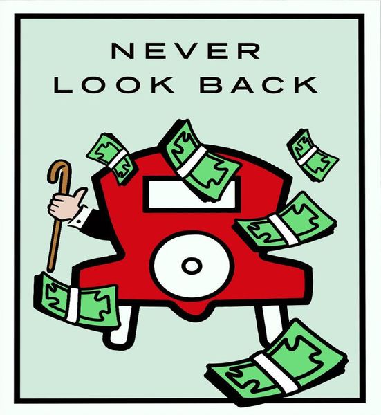 Ungerahmt: Alec Monopoly „Never Look Back“, HD-Leinwanddruck, Heimdekoration, Wandkunst, Gemälde, Büro, Kunst, Kultur9516785