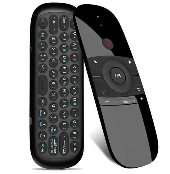 W1 24g air mouse teclado sem fio controle remoto infravermelho aprendizagem 6 eixos receptor de sentido de movimento para caixa de tv pc270g493m1990586