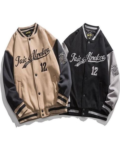 Hiphop-Baseballjacke, große Buchstaben, Stickerei, Patchwork, koreanische Streetwear, College-Rockjacke, japanische Mode 2108067880318