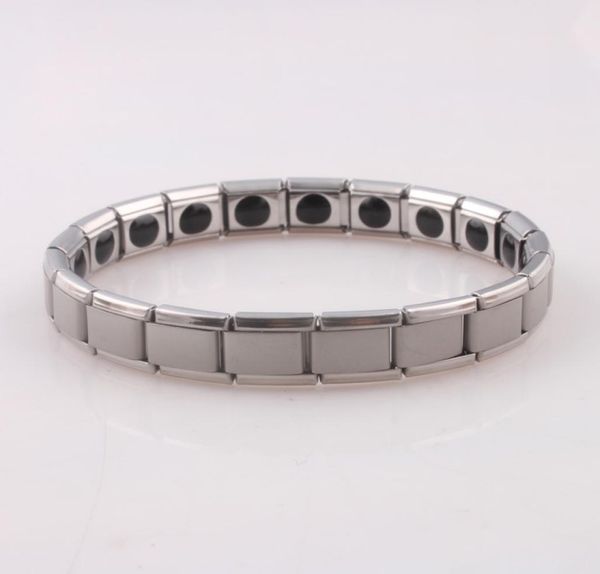 Silber Edelstahl Armband Mode Männer Frauen Schmuck Armbänder Armreif für Geburtstagsgeschenk Titan Stahl Gesundheitswesen Magnetische G3242822