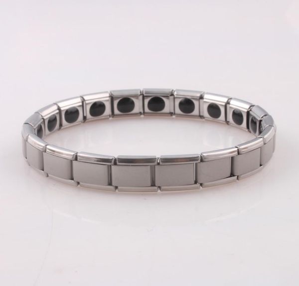 Bracciale in acciaio inossidabile argento Moda Uomo Donna Bracciali gioielli Bracciale per regalo di compleanno Acciaio al titanio Assistenza sanitaria Magnetico G3242822