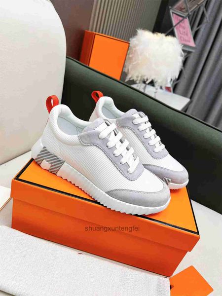 Top Designer Bouncing Sneakers Scarpe da uomo Tela tecnica Pelle scamosciata Pelle di capra Sport Suola leggera Scarpe da ginnastica Italia Marche Uomo Casual Walking Eu38-46.box