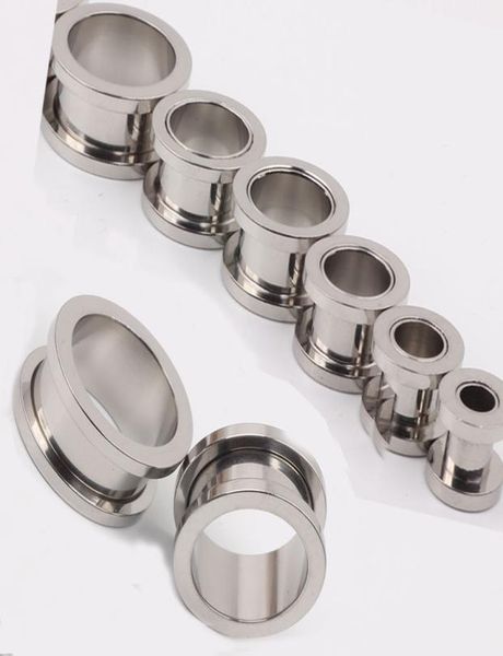 100 teile/los mix 210mm Günstige Jewelrystainless stahl schraube ohr plug flesh tunnel piercing körper schmuck4118462