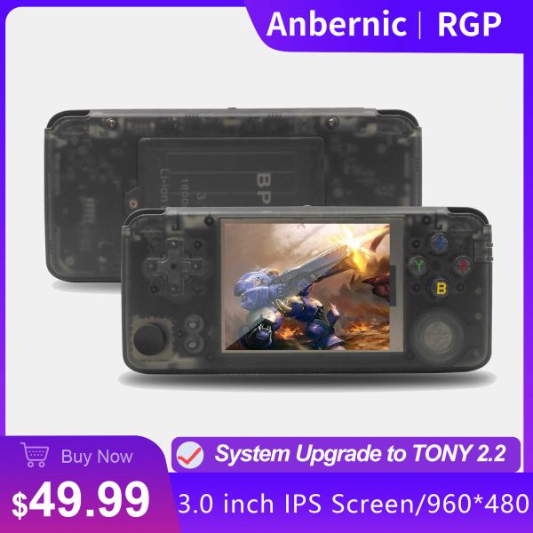 Игроки Anbernic RS97 Retro Game Player Player Handheld Game Console TV Output 3.0 IPS Screen 64 -битный двойной системный RGP RETRO Retro Game Plus Console