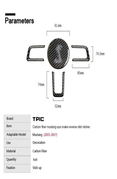 Mustang fibra de carbono volante cobra shelby logotipo emblema adesivo estilo do carro para mustang 2015 2016 2017 acessórios do carro254t9711685