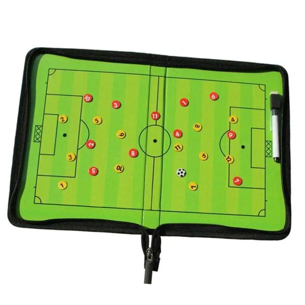 Marcadores placa de treinamento de futebol treinadores kit de placa magnética com caneta marcador e saco com zíper