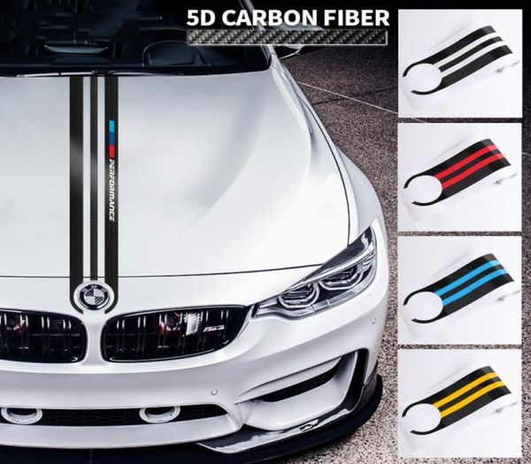 Estilo do carro adesivos de fibra carbono capô do carro adesivo decalques m desempenho decoração para bmw e90 e46 e39 e60 f30 f10 f15 e53 x5 x68954096