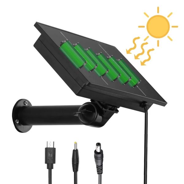 Solar Outdoor 5V/12V Solar Panel Eingebaute Batterie 6000mAh Für Trail Kamera/Telefon Wasserdichte Solar power Ladegerät Versorgung Jagd Kamera