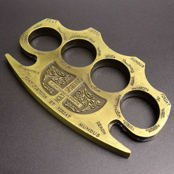 Peso de papel de punho de ferro Transporte rápido Durável Gaming Edição limitada EDC Boxer Factory Knuckleduster Atacado quatro anéis de dedo Ferramentas de punho de ferro 904503