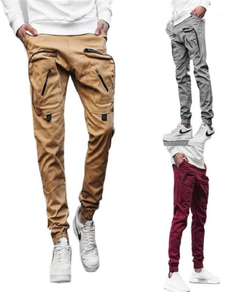 Primavera-Estate Uomo039s Spandex Piedi Pieghettati Pantaloni Moda Tessuto Casual Abbigliamento da lavoro Pantaloni Tasca Estate3287989