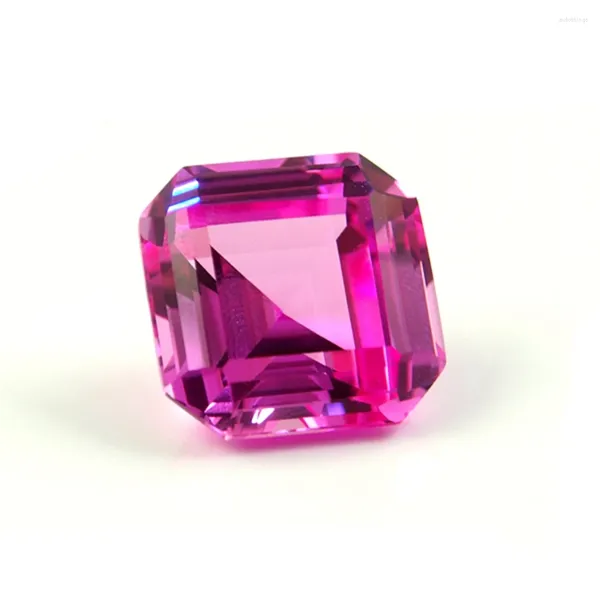 Свободные бриллианты 15 15 мм, 1 шт./лот, 20 карат, высококачественное лабораторное кольцо с розовым сапфиром, драгоценный камень для изготовления своими руками
