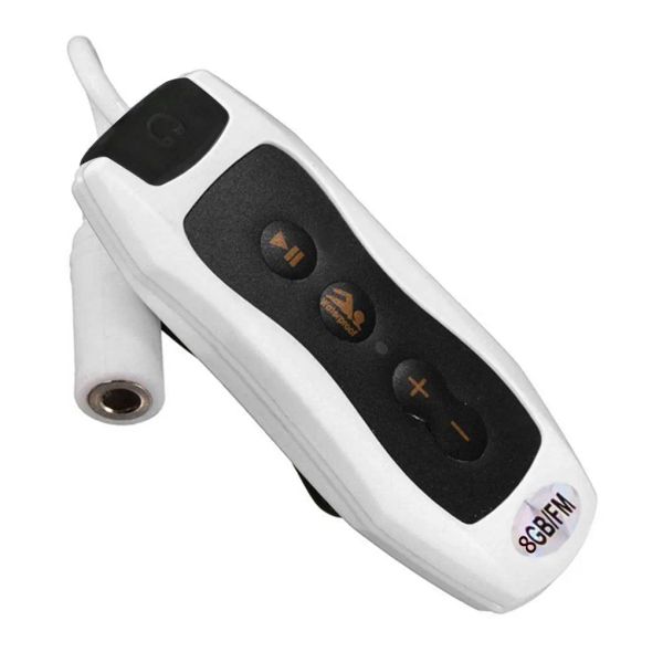 Lettori Mini lettore MP3 Radio FM 4G/8G Nuoto Immersioni Surf IPX8 Lettore musicale per sport all'aria aperta impermeabile