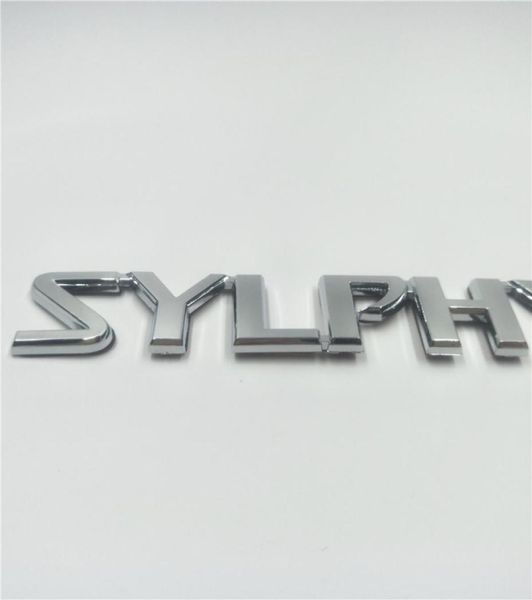 Para nissan sylphy emblema traseiro tronco emblema sinal logotipo símbolo letras decalque3965891