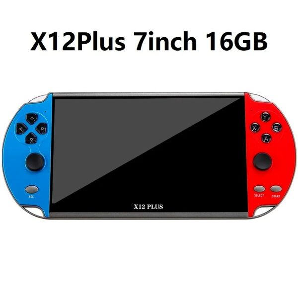 Spieler X12 Plus 7 Zoll 16 GB Spielekonsole Spiele Emulatoren Handheld-Game-Player Retro-Videokonsole Eingebaute 10000 Spiele Unterstützung TF-Karte