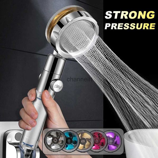 Soffioni doccia da bagno Potente set pressurizzato Filtro ventola Soffione doccia One Touch Water Stop Spruzzatore Soffioni doccia portatili a risparmio YQ240228