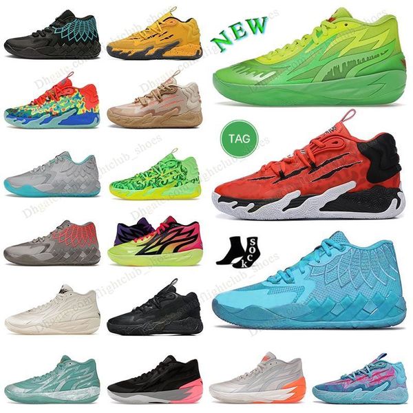 LaMelo Ball MB.01 2.0 03 Scarpe da pallacanestro da uomo Scarpa Rick and Morty mb03 Queen City Nero Sunset Glow Red Blast Bianco Verde Rare Gutter Melo outdoor Donna Uomo Sneakers