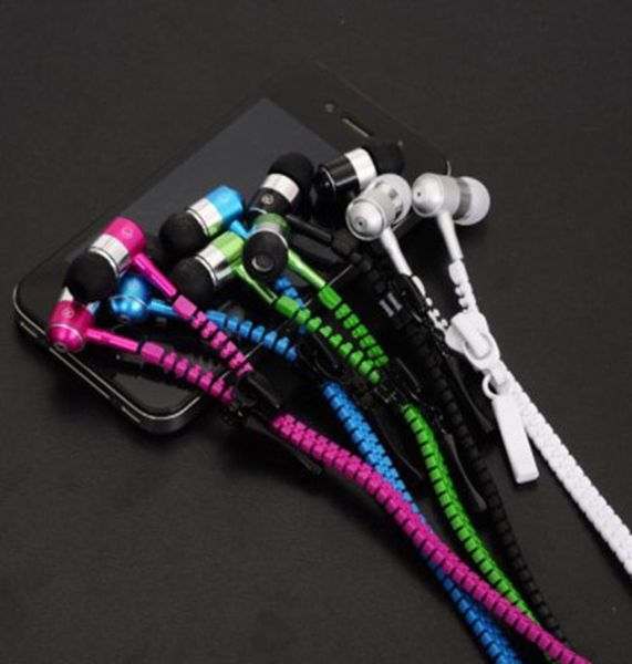 100 hochwertige Stereo-Bass-Headset-In-Ear-Ohrhörer mit Metallreißverschluss und Mikrofon, 35-mm-Klinkenstecker für iPhone X 8 7 6S 6 53633616