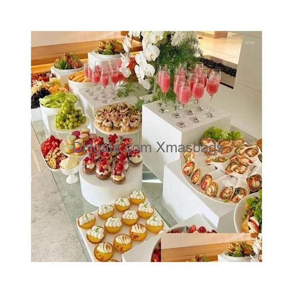 Outros suprimentos para festas de eventos 10pcs bolo bar coluna mesa de sobremesa buffet favores de casamento artesanato peça central casa el festa comida bebidas f dhive