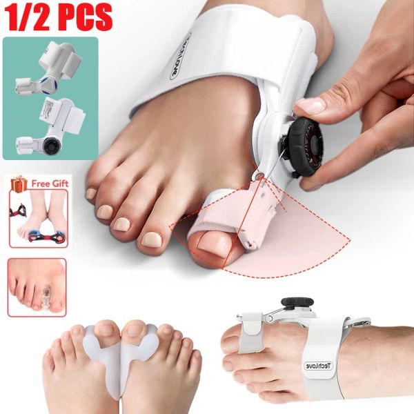 Set Correttore di piastra di punta di punta regolabile con Knob Hallux Valgus Correzione Ortopedico Forniture Pedicure Care del piede per la tenda delle dita dei piedi