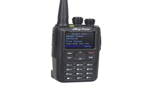 Walkie Talkie ATD878UVII Plus Anytone Ham Bluetooth PGPS APRS Dual Band VHFUHF Digital DMR Analog Portable Two WayWalkie2269185