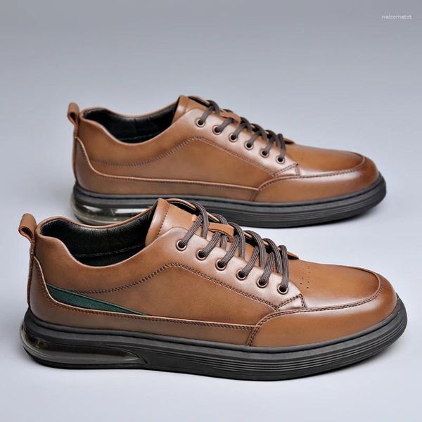 Scarpe casual Yomior Primavera Autunno Uomo Pelle Moda Britannica Traspirante Veri Mocassini Designer di Lusso Scarpe da Ginnastica Piattaforma