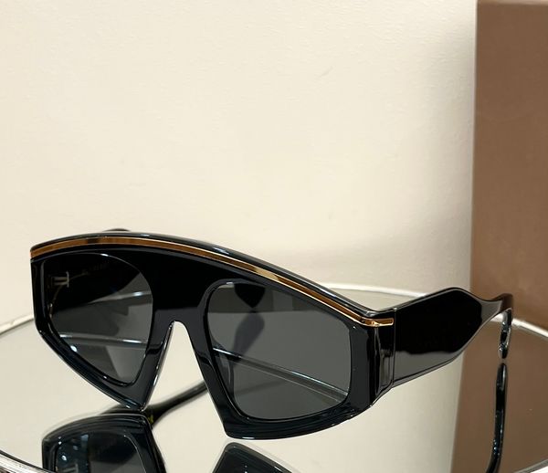 Máscara de escudo óculos de sol preto ouro escuro cinza lente homens mulheres luxo óculos tons designer uv400 eyewear