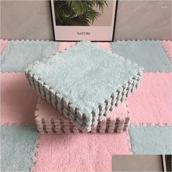 Teppiche Soft P Kindermatte Babyspielzeug Eva-Schaum Puzzle Teppich Warme Spielmatte für Wohnzimmer Balkon Rosa Spleißbar 30 1 cm Drop Deliv Dhyew