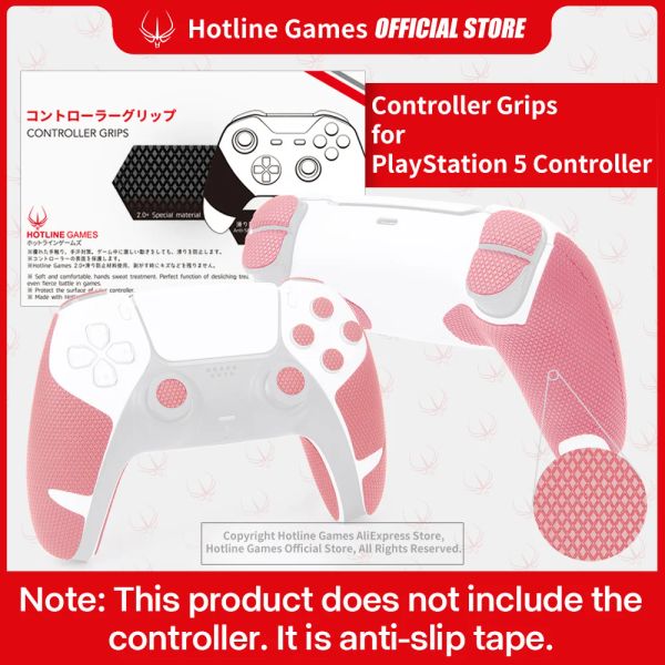 Gamepad HOTLINE GAMES Nastro adesivo per controller Sakura Pink compatibile con controller DualSense per Playstation 5 / PS5, antiscivolo