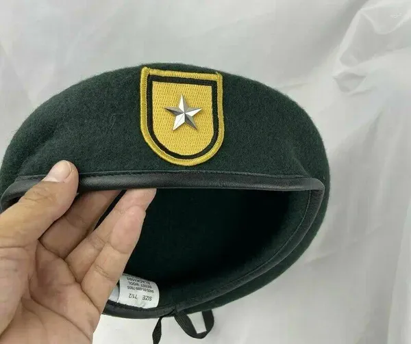 Boinas TODOS OS TAMANHOS Exército dos EUA 1º Grupo de Forças Especiais Boina Verde Uma Estrela Brigadeiro General Chapéu Reconstituição Militar