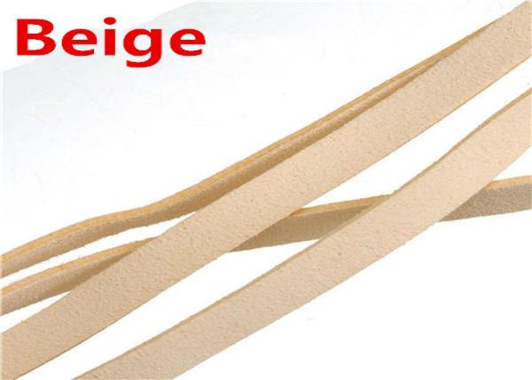 Ganzer 10-mm-Ledergürtel, flach, breit, imitiert PU-weiches Wildlederband, Candy Beige, Schmuckmaterial, DIY-Schlüsselanhänger, Armreif, Hundehalsketten, F9110182