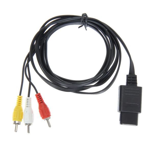 Cabos Preço de Atacado 180 cm 6FT AV TV RCA Cabo de Vídeo para Game Cube para SNES GameCube para Nintendo para N64 64 200 pçs/lote