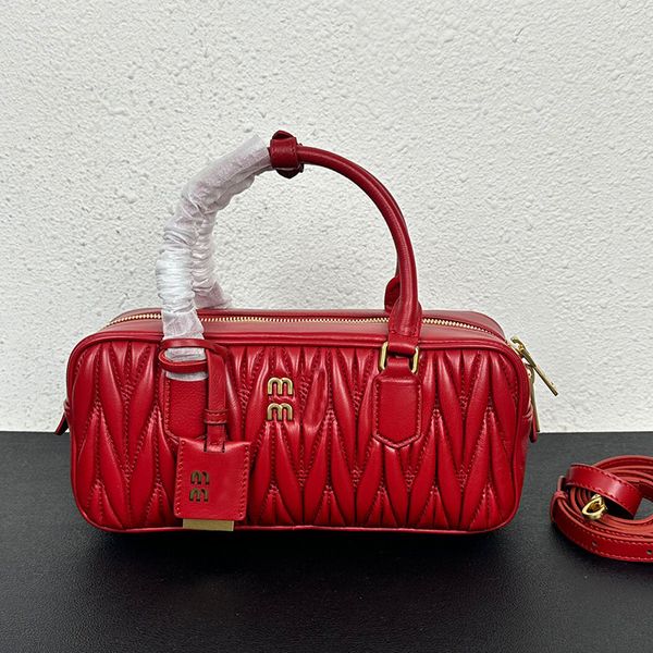 Üst moda çantaları tasarımcı katlanmış bowling çantası omuz çantası orijinal deri kadın çantası mm cüzdan çanta mektubu logo çanta