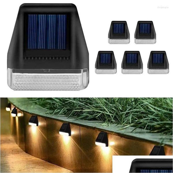 Lâmpada de parede solar varanda luzes à prova dwaterproof água led lâmpadas decoração ao ar livre jardim escada cerca pátio luminosa iluminação iluminação entrega gota casa otr89