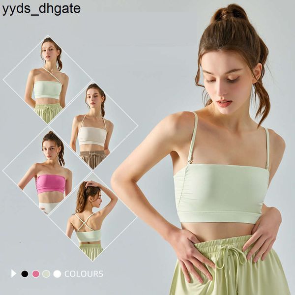 Lu Lu Align With Multi-Style Wear Training Top Elastic Sport Yoga Lemon LL BH Fitness Weste mit Brustpolster Unterwäsche Sexy Dance Tube Top