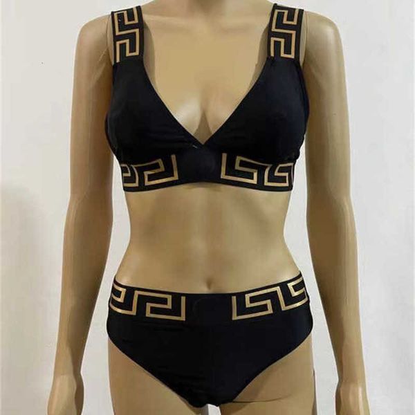 Kadın Mayo Tasarımcısı Lüks Medusa Kadın Bikinis Set Mayo Ayrı Parça Geliyor Tekstil Mektup Baskılı Bayanlar Bodysuit Mayo Beach Party Womens