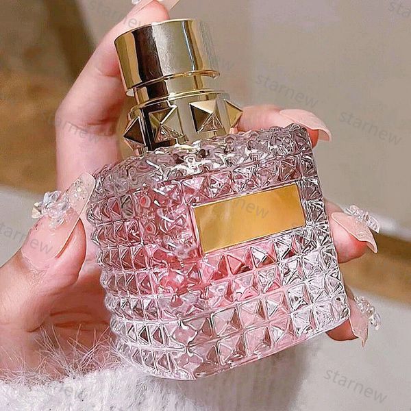 Bom cheiro neutro Born In Roma perfume Donna France Eau De Parfum para mulheres 3,4 oz 100ml Spray de colônia Spray de perfume floral de longo prazo com bom cheiro