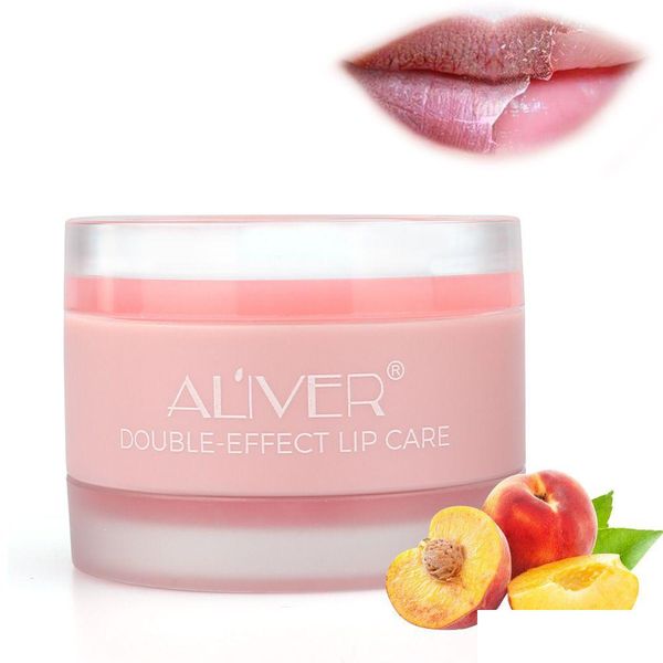 Lippenbalsam Doppeleffekt-Lippenpflegebalsam Intensive Lippenreparaturbehandlung Lippenmaske und Lippp-Peeling 2-in-1-Schlafmasken mit Kollagenpeptid Dh0Sb