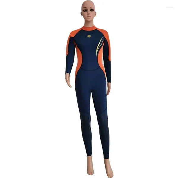 Damen-Badebekleidung für Männer und Frauen mit der gleichen Dicke, 3 mm, wasserdichter, einteiliger Surf-Anzug für Damen, warmer Sonnenschutz