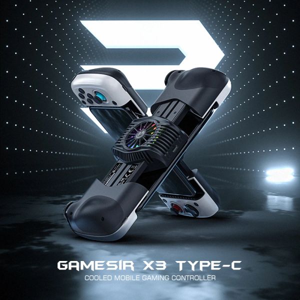 Gamepads Gamesir X3 Tip C Gamepad Cep Telefon Denetleyicisi Bulut Oyunları için Soğutma Fanı Xbox Oyun Geçidi Stadia Xcloud GeForce şimdi