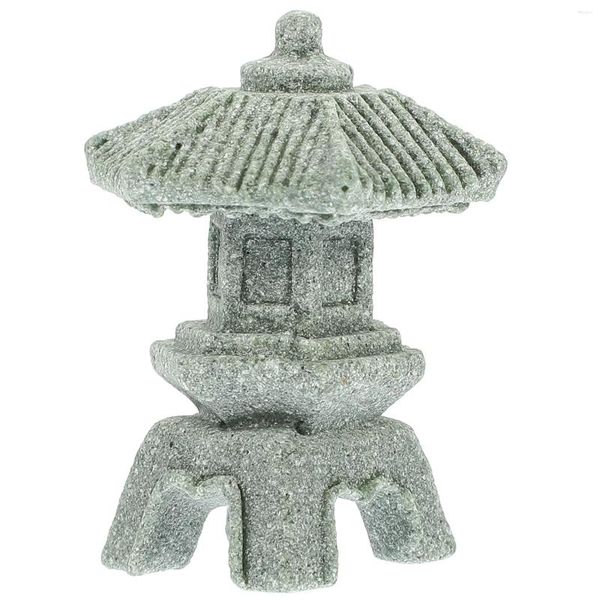 Gartendekorationen japanischer Turm Licht Dekoration Mini Pagode Modell Haus Accessoire Pavillon Micro Landschaftsbauer Ornament Stein winzig