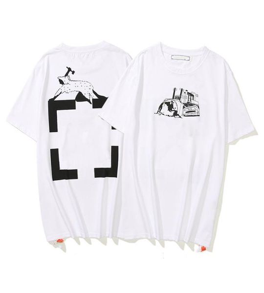 OFF Designer T Shirt per uomo Estate T-shirt allentate Moda di alta qualità Dipinti incrociati Freccia Magliette 12054608348