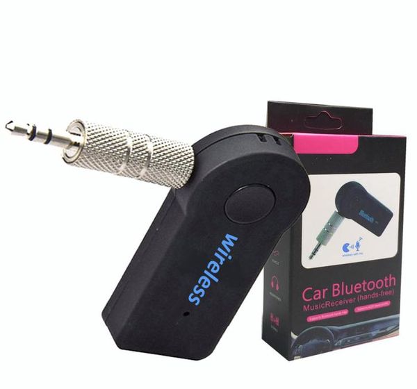 Bluetooth música áudio estéreo adaptador receptor para carro 35mm aux casa alto-falante mp3 música do carro sistema de som mãos chamando builti4345188