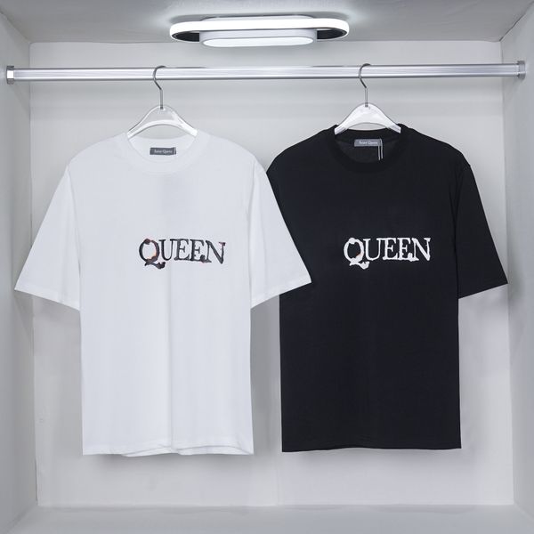 Saint Queen Camisetas Homens Camisetas Mens Designer Camisetas Preto Branco Cool T-shirt Homens Verão Moda Italiana Casual Street T-shirt Tops Tees Plus Size 98156