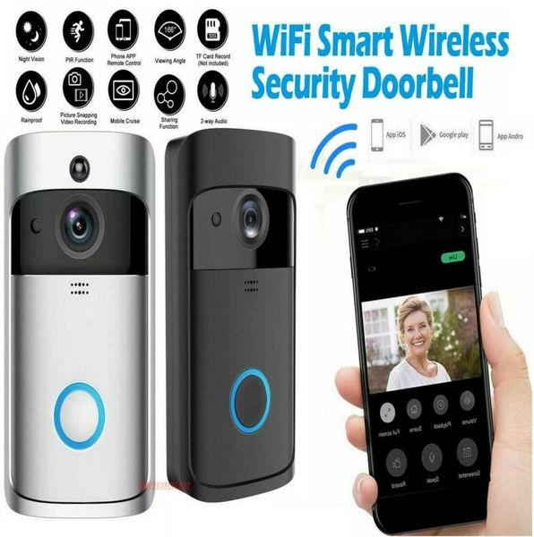 Nuovo campanello video WiFi senza fili Smart Phone Anello per porta Citofono Telecamera di sicurezza Campanello Video allarme di videosorveglianza remota mobile Video 8367094