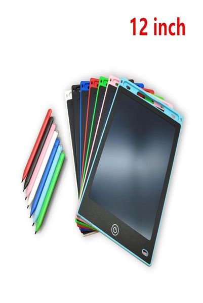 12 polegadas LCD Escrita Tablet Prancheta Quadro Negro Almofadas de Escrita Presente para Adultos Crianças Bloco de Notas Sem Papel Comprimidos Memos Com Upg6822558