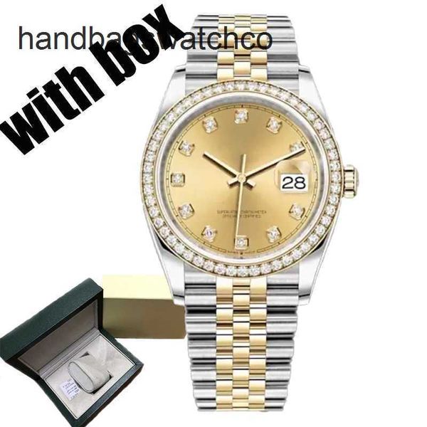 Roless Diamond Lady Orologi Movimento meccanico automatico Orologio da nuoto completamente in acciaio inossidabile Vetro zaffiro super luminoso Montre De Luxe 3641m cy